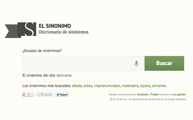 El Sinonimo de la tienda web de Chrome se ejecutará con OffiDocs Chromium en línea