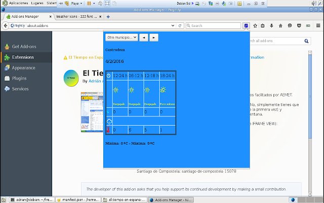 El Tiempo en España  from Chrome web store to be run with OffiDocs Chromium online
