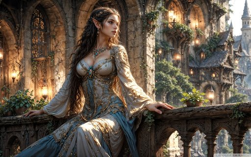 Elven Princess in the Enchanted Realm  from Chrome web store to be run with OffiDocs Chromium online
