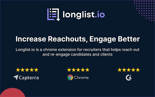 E-mail en telefoonzoeker Longlist.io van de Chrome-webwinkel om te worden uitgevoerd met OffiDocs Chromium online