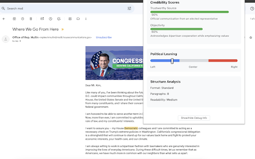 Email Bias Analyzer  from Chrome web store to be run with OffiDocs Chromium online