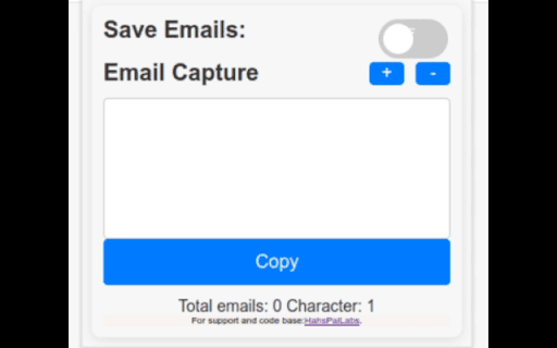 Email Capture  from Chrome web store to be run with OffiDocs Chromium online