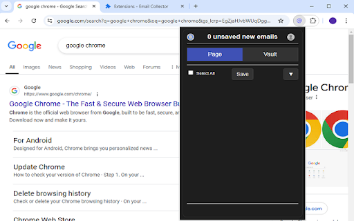 Email Collector from Chrome web store to be run with OffiDocs Chromium online Email Collector from Chrome web store to be run with OffiDocs Chromium online