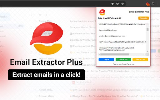 Email Extractor Plus  from Chrome web store to be run with OffiDocs Chromium online