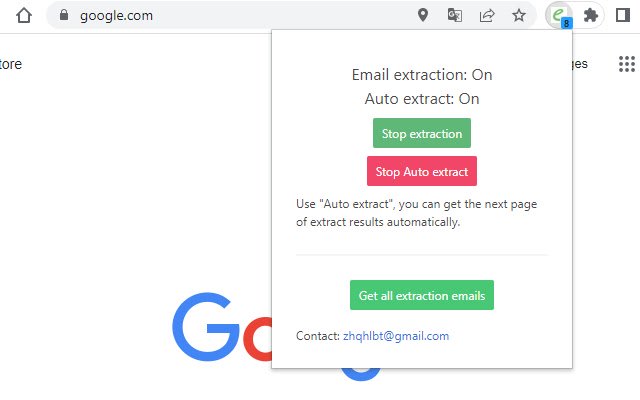 Email extract pro mula sa Chrome web store na tatakbo sa OffiDocs Chromium online