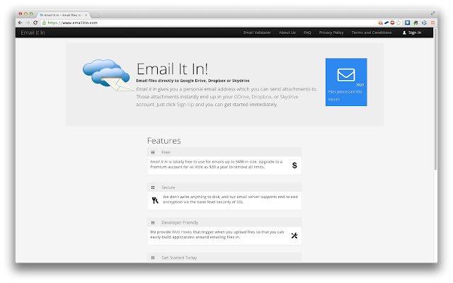 Email It In  from Chrome web store to be run with OffiDocs Chromium online