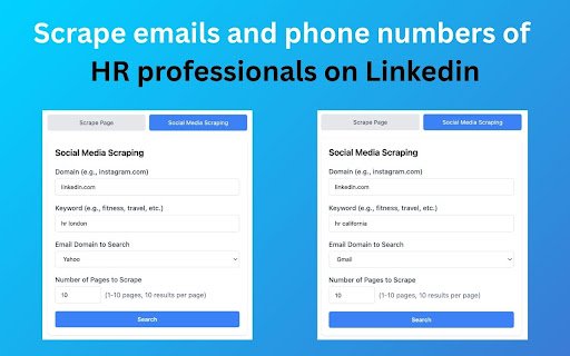 EmailMaster Email  Phone Number Scraper  from Chrome web store to be run with OffiDocs Chromium online