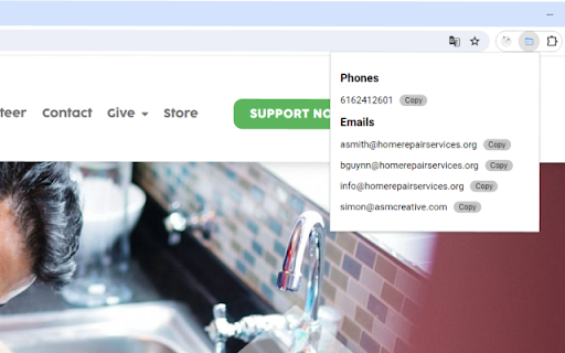 Email  Phone Finder  from Chrome web store to be run with OffiDocs Chromium online
