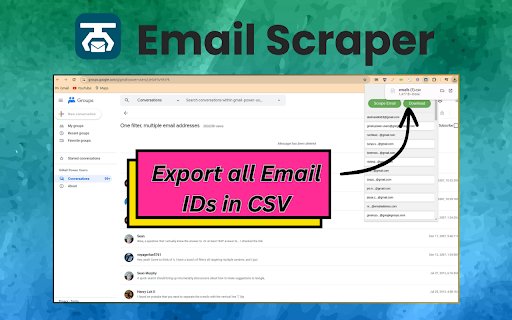 Email Scraper  from Chrome web store to be run with OffiDocs Chromium online