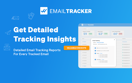 Email Tracker  from Chrome web store to be run with OffiDocs Chromium online
