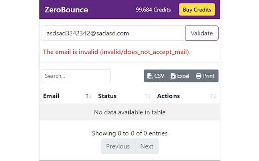 Email Verifier by ZeroBounce  from Chrome web store to be run with OffiDocs Chromium online