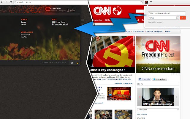 eMarks  from Chrome web store to be run with OffiDocs Chromium online