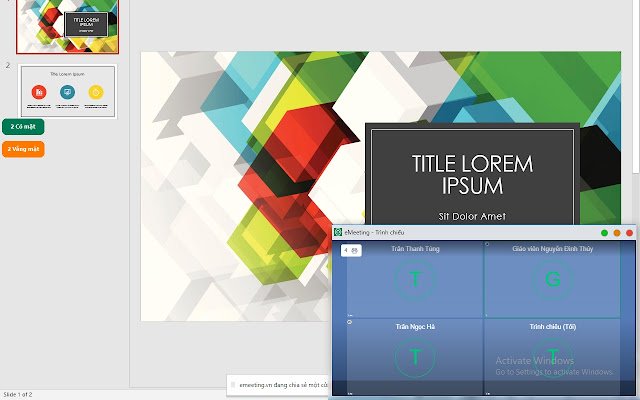 Plug-in eMeeting da loja virtual do Chrome para ser executado com OffiDocs Chromium online