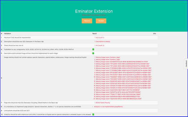 Tiện ích mở rộng Eminator từ cửa hàng Chrome trực tuyến sẽ chạy với OffiDocs Chromium trực tuyến