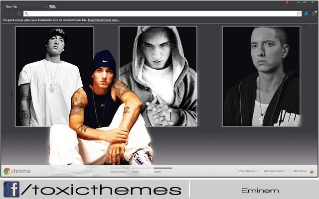 El tema Eminem de toxic de Chrome web store se ejecutará con OffiDocs Chromium en línea