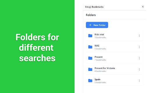 Emoji Bookmarks  from Chrome web store to be run with OffiDocs Chromium online