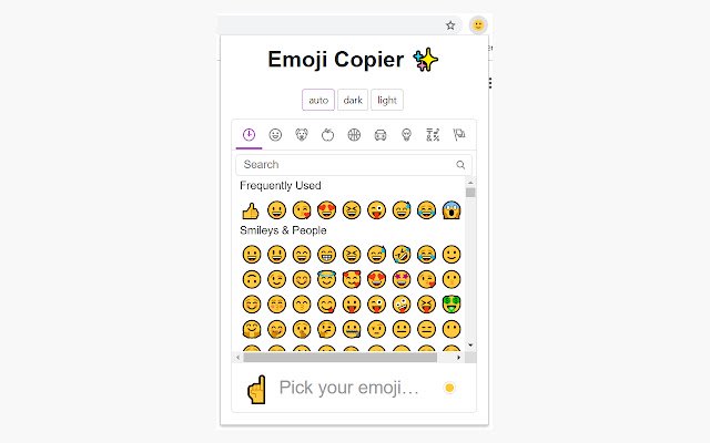 Emoji Copier من متجر Chrome الإلكتروني ليتم تشغيله مع OffiDocs Chromium عبر الإنترنت