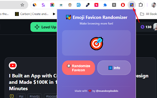 Emoji Favicon Randomizer  from Chrome web store to be run with OffiDocs Chromium online