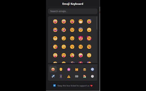 Emoji Keyboard  from Chrome web store to be run with OffiDocs Chromium online