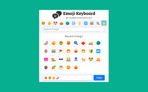 Emoji Keyboard  from Chrome web store to be run with OffiDocs Chromium online