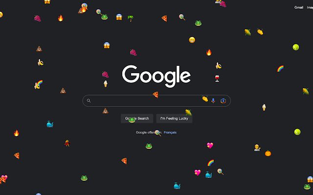 Emoji rain  from Chrome web store to be run with OffiDocs Chromium online