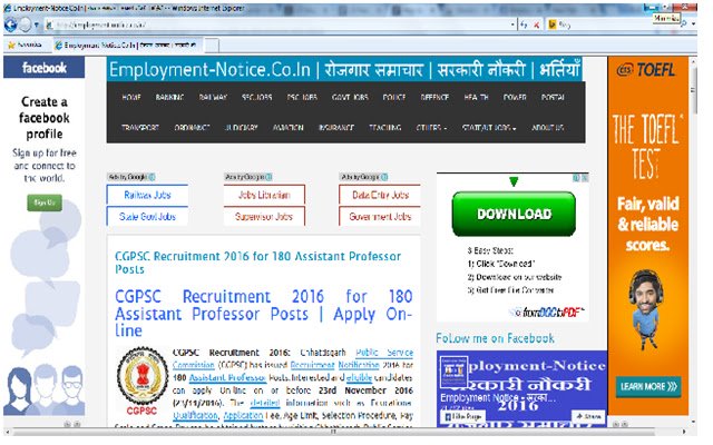 EMPLOYMENT NOTICE.CO.IN  from Chrome web store to be run with OffiDocs Chromium online