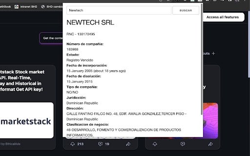 Empresas RD  from Chrome web store to be run with OffiDocs Chromium online
