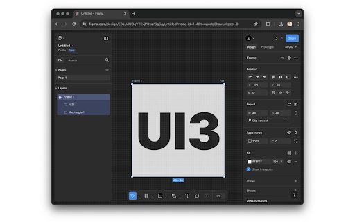 Enable UI3 Beta for Figma  from Chrome web store to be run with OffiDocs Chromium online