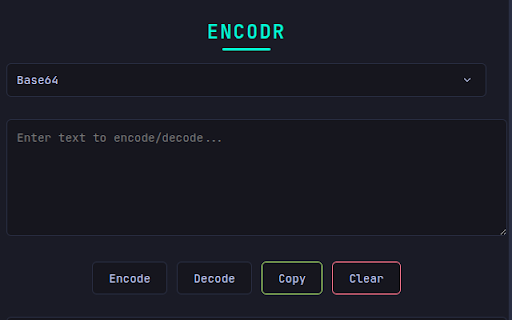 Encodr  from Chrome web store to be run with OffiDocs Chromium online