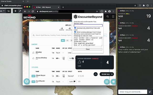 EncounterBeyond  from Chrome web store to be run with OffiDocs Chromium online