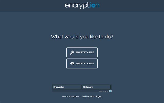 Encrypt.ion Web App  from Chrome web store to be run with OffiDocs Chromium online