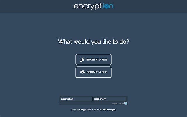 برنامه وب Encrypt.ion از فروشگاه وب Chrome برای اجرای آنلاین با OffiDocs Chromium