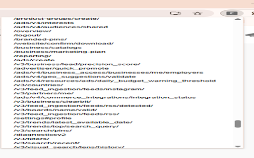 Endpoint Extractor  from Chrome web store to be run with OffiDocs Chromium online