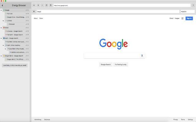 Energy Browser  from Chrome web store to be run with OffiDocs Chromium online