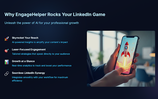 EngageHelper: AI Powered LinkedIn Catalyst  from Chrome web store to be run with OffiDocs Chromium online