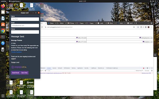 Engage Local  from Chrome web store to be run with OffiDocs Chromium online