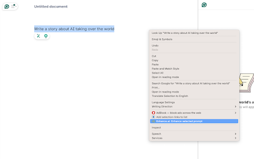 Enhance.ai  from Chrome web store to be run with OffiDocs Chromium online