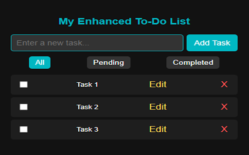 Enhanced To Do List  from Chrome web store to be run with OffiDocs Chromium online
