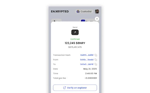 Enkrypted  from Chrome web store to be run with OffiDocs Chromium online