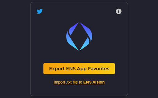 ENS App Favorites Exporting Tool  from Chrome web store to be run with OffiDocs Chromium online