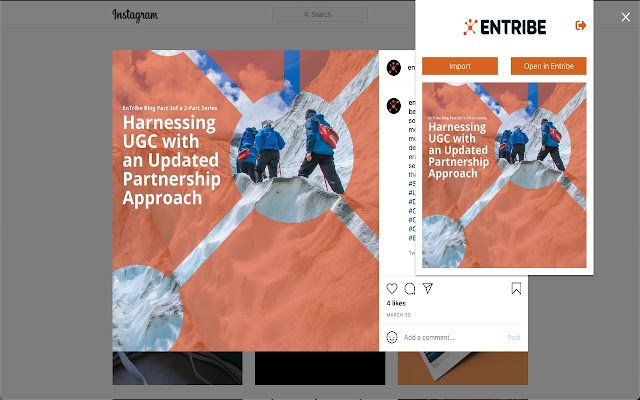EnTribe Extension  from Chrome web store to be run with OffiDocs Chromium online