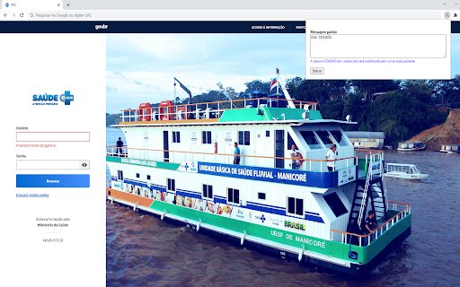 Enviar mensagem na agenda/busca do e SUS  from Chrome web store to be run with OffiDocs Chromium online