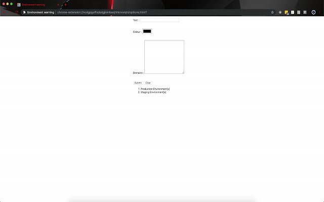 Environment warning  from Chrome web store to be run with OffiDocs Chromium online