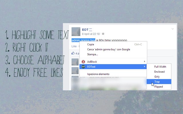 EOText  from Chrome web store to be run with OffiDocs Chromium online