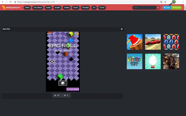 Epic Roll ze sklepu internetowego Chrome do uruchomienia z OffiDocs Chromium online
