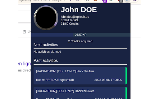 Epitech XP Calculator from Chrome web store to be run with OffiDocs Chromium online Epitech XP Calculator from Chrome web store to be run with OffiDocs Chromium online