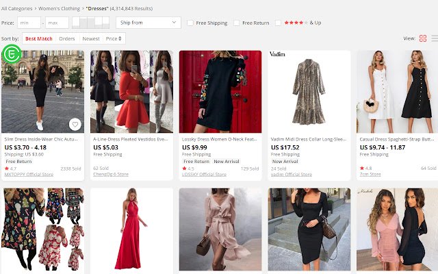 EPROLO Aliexpress product importer  from Chrome web store to be run with OffiDocs Chromium online