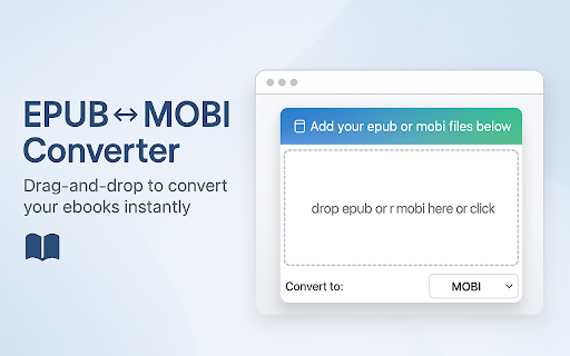 EPUB to MOBI  from Chrome web store to be run with OffiDocs Chromium online