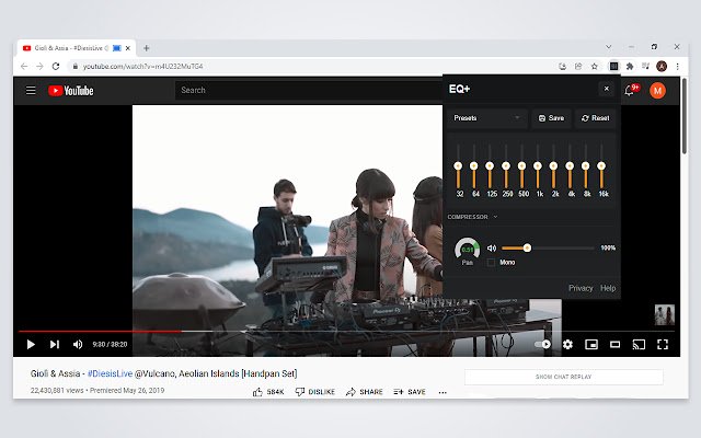 Equalizer Plus dal negozio web di Chrome può essere eseguito con OffiDocs Chromium online