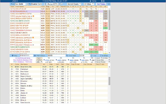 eRail.in מחנות האינטרנט של Chrome להפעלה עם OffiDocs Chromium באינטרנט